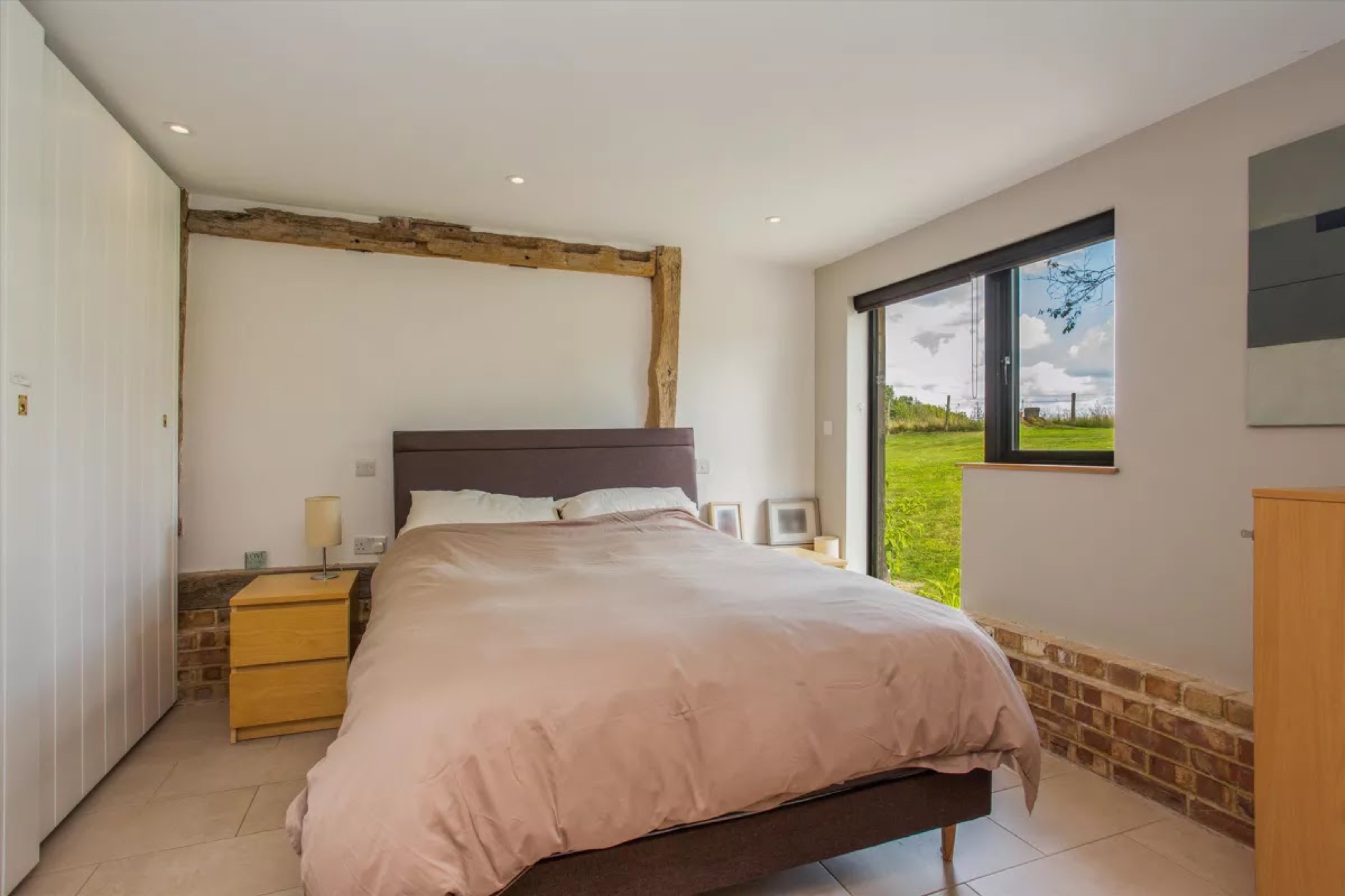 Bedroom under the roof structure